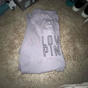 Victoria Secret Pink Gray Boyfriend Sweatpants